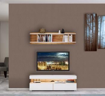 Гостиная Mobi Альба Комплектация № 4 Тумба под ТВ + Полка навесная