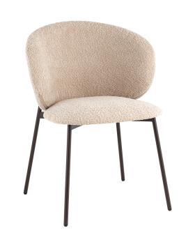 Букле капучино, каркас серо-коричневый