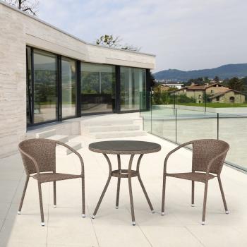 Комплект плетеной мебели Афина T282ANT/Y137C-W56 2Pcs