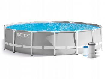 Каркасный бассейн Intex Prism Frame с фильтром-насосом, лестницей, тентом и подстилкой Каркасный бассейн Intex Prism Frame с фильтром-насосом, лестницей, тентом и подстилкой