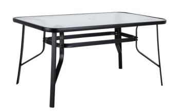 Каркас черный/Столешница прозрачная