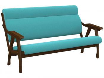 ткань бирюза, каркас орех