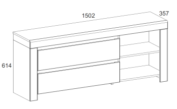 Тумба Анрэкс RTV TAURUS 2S2N