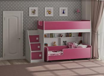 Белый/розовый