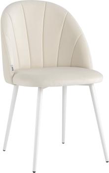 Велюр молочный, белые ножки