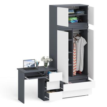 Стол компьютерный СВК Мори МС-6 правый + Шкаф МШ900.1 + Антресоль МА900.1