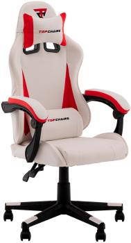 Экокожа бело-красный