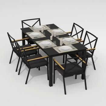 Обеденная группа Ideal Patio DOLLA FESTA - стол алюминий 180