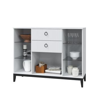 Комод с ящиками и стеклянными дверцами MLK Шарлиз