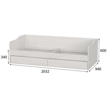 Кровать детская с основанием Арника КР 1 90х200