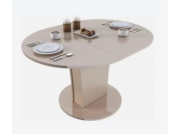 Стол раскладной 6 (Круглый) Капучино глянец (У)