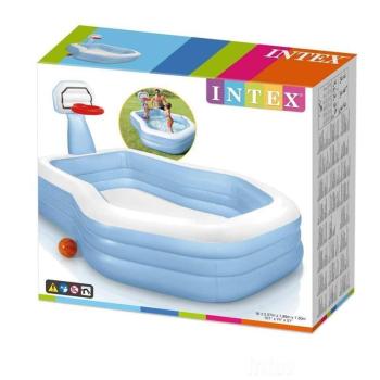 Детский надувной бассейн Intex с баскетбольным кольцом и мячиком 57183