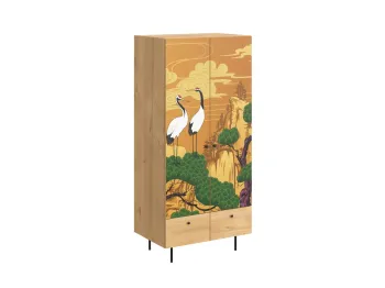 Ножки металлические, Фасад - Принт Sunrise, Корпус - Робиния Брэнсон