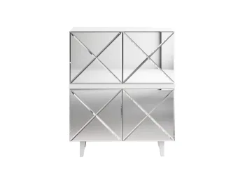 Корпус - Белый, Фасад - Зеркальный