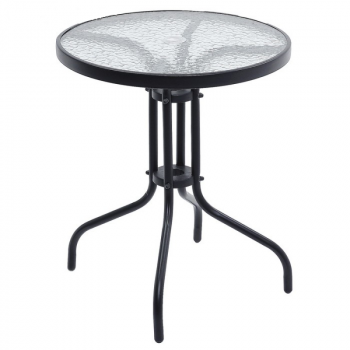 Каркас черный/Столешница прозрачная