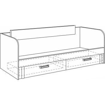 Кровать с ящиками Ника Walker М13