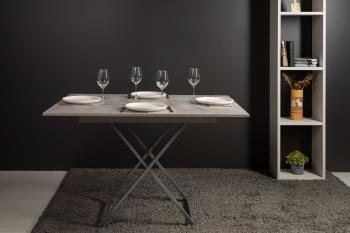 Стол-трансформер Левмар Apollo D51/S59 бетон/серебро