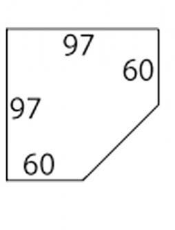 Шкаф Анрэкс угловой с полками 97*97 OLIVIA