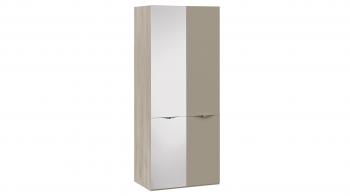 Шкаф для одежды с 1 зеркальной и 1 дверью со стеклом ТриЯ Глосс СМ-319.07.213