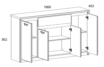 Тумба Анрэкс 4D1S JAZZ
