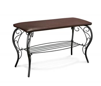 черный/кожзам коричневый