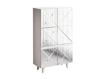 Корпус - Белый, Фасад - Зеркальный