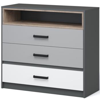 Антрацит/Дуб эндгрейн/Шиншилла/Белый