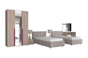 Дуб Мария/Фуксия/Капучино (Велюр)