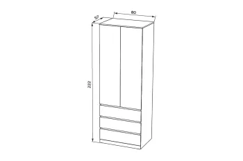 Шкаф распашной Гуд Лакк Варма Стор 80