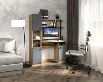 Дуб золотой крафт/Серый графит