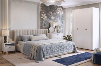 белое дерево/белый матовый/крем (велюр)