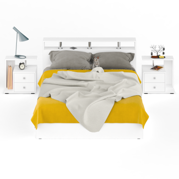 Кровать с ящиками СВК Камелия 1600 + две тумбы