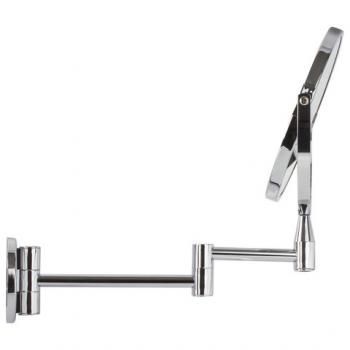 Зеркало настенное BRABIX, диаметр 17 см, двухстороннее