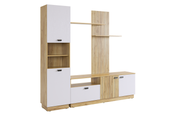 дуб крафт золотой/белое дерево