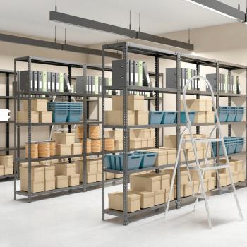 Стеллаж металлический Brabix ГРАФИТ MS KD-180/40/70-5