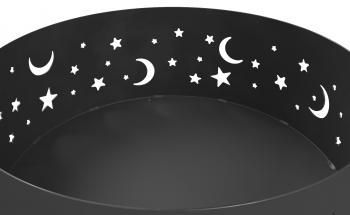 Костровая чаша Просто Огонь Ночное небо Гигант (черный цвет)