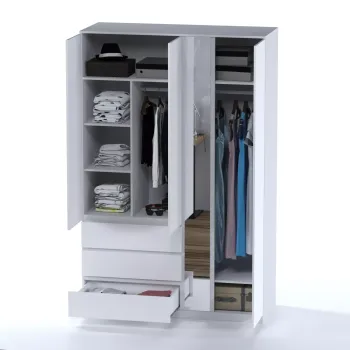 Шкаф распашной с зеркалом Гуд Лакк Варма Стор 144