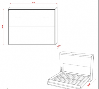 Шкаф-кровать Элимет STRADA 160/200/18 Дуб