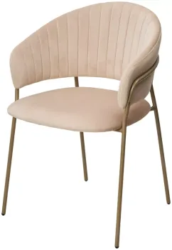 H-06 Бежевый, велюр / шампань каркас