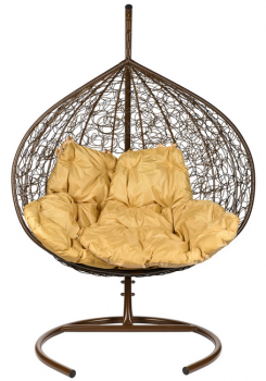 Двойное подвесное кресло BiGarden Gemini brown