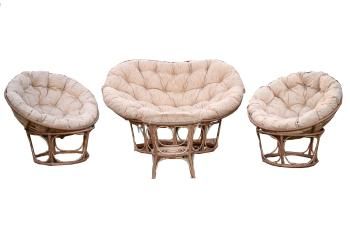 Ротанг бежевый/Подушки бежевые