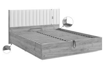 Кровать с подъемным механизмом 160х200 см Мебельсон Адам