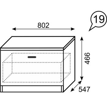 Тумба прикроватная Ижмебель Квест 19