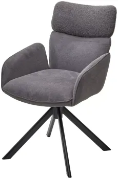 Davis Nowo 92 серый, букле /Point 90 серый/ Черный