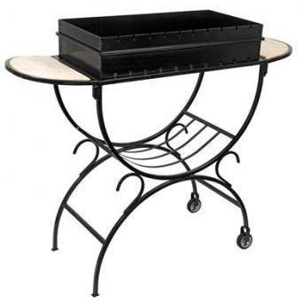 Мангал BOYSCOUT с 2 столиками, дровницей, на колесах / 1