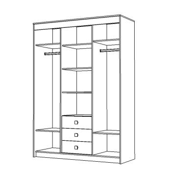 Шкаф-купе Горизонт Юнона Комби