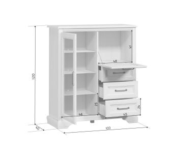 Тумба БРВ Мебель STYLIUS B169-KOM1W1B3S с подсветкой