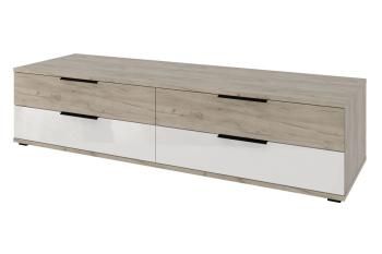 Дуб крафт/Белый глянец