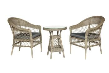 Светло-коричневый/Подушки серые