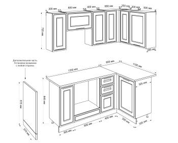 Кухонный гарнитур Mebel-ars К10-12 Равенна